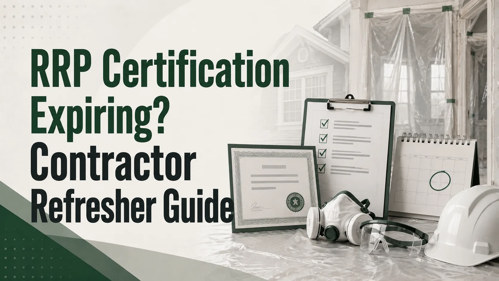 RRP Certification Expiring Contractor Refresher Guide